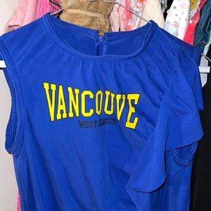 Sleeveless mini dress with ruffle